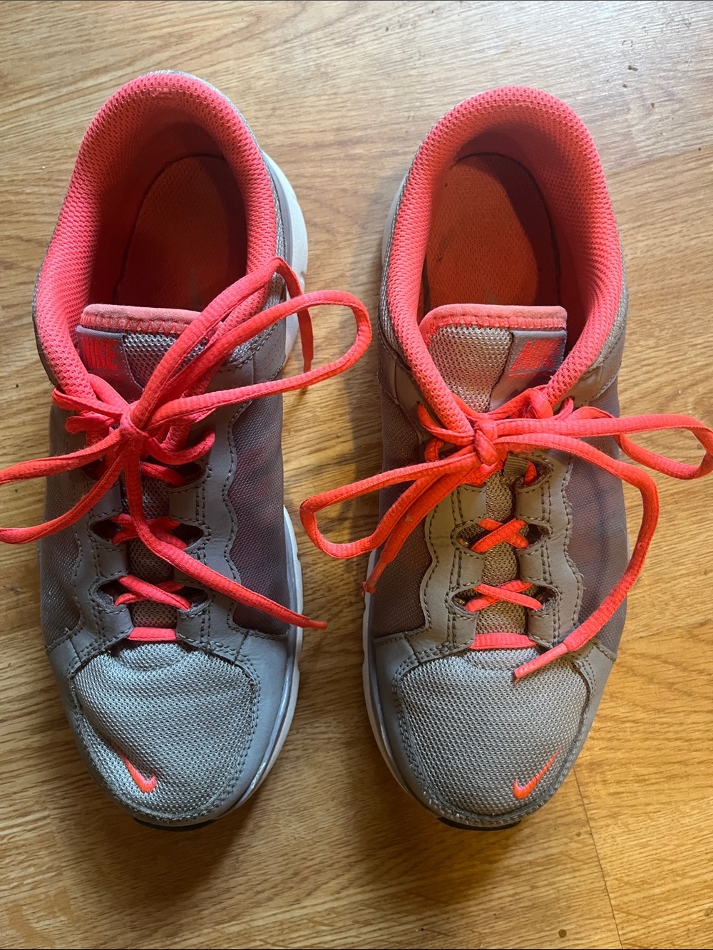 Nike women’s Athletic Sneakers - Gray with Coral Pink Accents